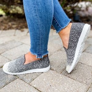 Very G Gray Gradient Fly Knit Slip-Ons